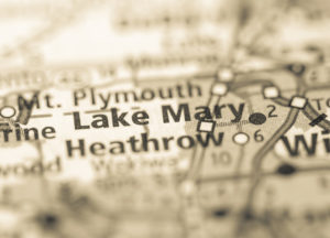 Photo of a map of Lake Mary